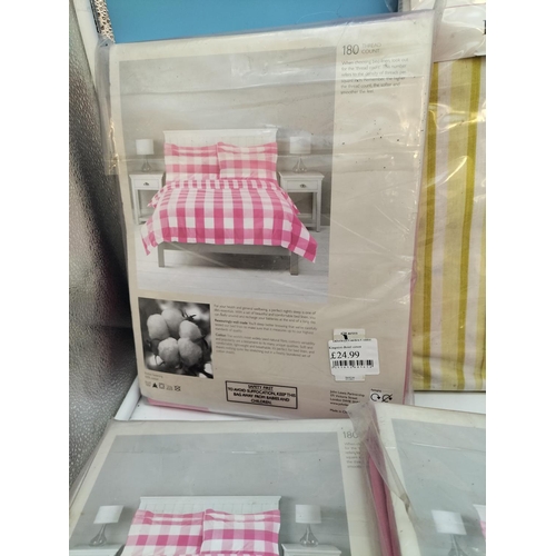 327 - Quantity of Bed Linen to include John Lewis King Size Duvet Covers.