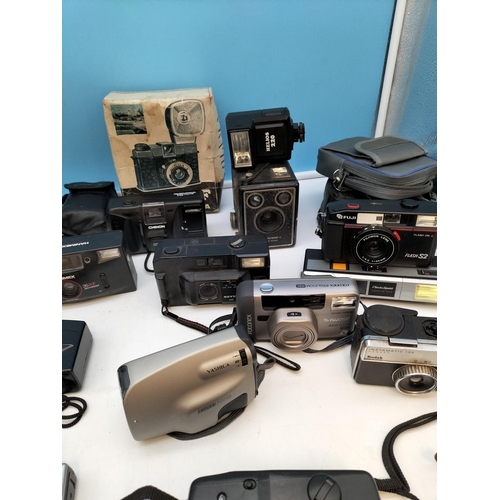 331 - Collection of Mixed Cameras and Video Cameras, Vintage to Modern.