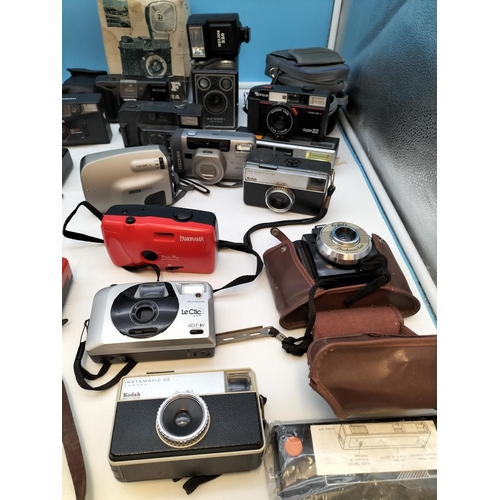 331 - Collection of Mixed Cameras and Video Cameras, Vintage to Modern.