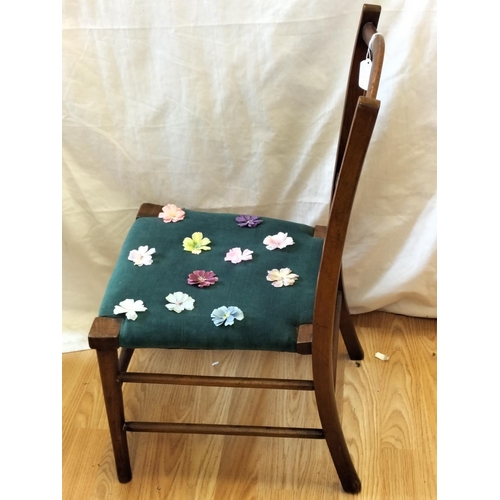 387 - Antique Child's Elm Chair. 1800's - 1900's. 68cm High, 36cm x 36cm. Collection Only.