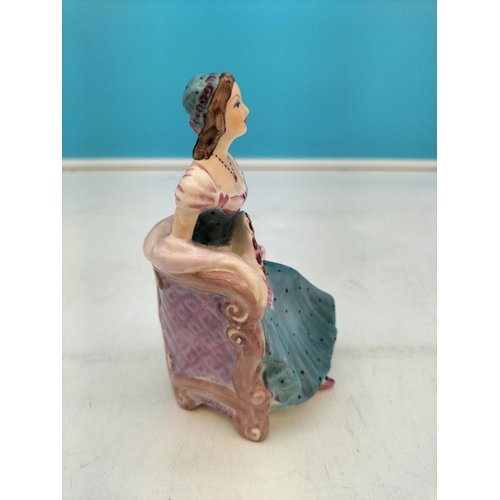 462 - Early Coalport Hand Painted 13cm Lady Figure 'Barbara'.