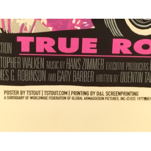 51 - Framed Tyler Stout Limited Edition 264/300 Screen Print for the Film 'True Romance'. 109cm x 79cm. C... 