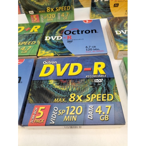 516 - Quantity of Sealed Octron DVD +R, -R, +RW Recordable Discs.