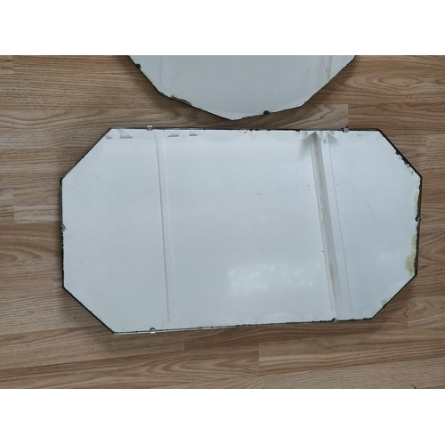 518 - Vintage Wall Hanging Mirrors (2). Largest 69cm x 37cm. Collection Only.