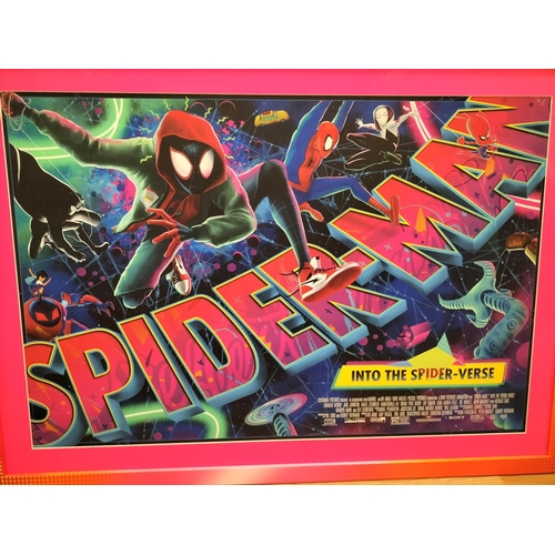 52 - Framed Mike Saputo Limited Edition 54/225 Screen Print for the Marvel Film 'Spiderman into the Spide... 