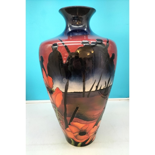 12 - Extra Large 53cm Moorcroft Vase World War I Armistice Remembrance 'Lest We Forget' by Kerry Goodwin ... 