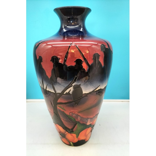 12 - Extra Large 53cm Moorcroft Vase World War I Armistice Remembrance 'Lest We Forget' by Kerry Goodwin ... 