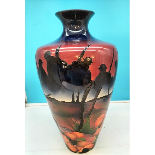 12 - Extra Large 53cm Moorcroft Vase World War I Armistice Remembrance 'Lest We Forget' by Kerry Goodwin ... 