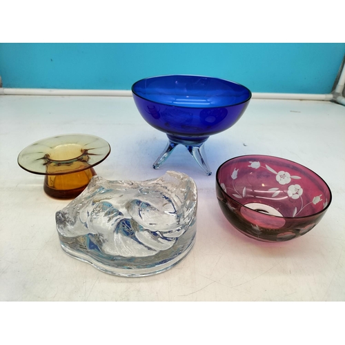 144 - Collection of Assorted Glass to include Caithness, Isle of Wight and Dartington Glass plus Part Dres... 