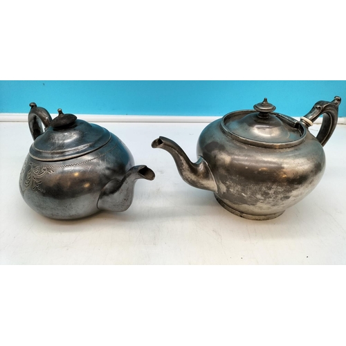 148 - Mixed Collection of Pewter and EPNS Teapots, Tankards, etc.