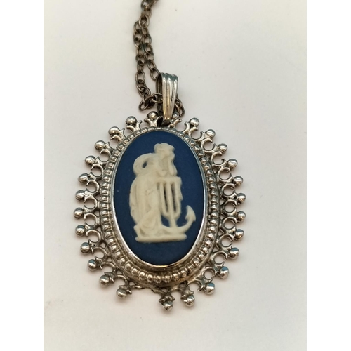 180 - Wedgwood Jasper Pendant on 20