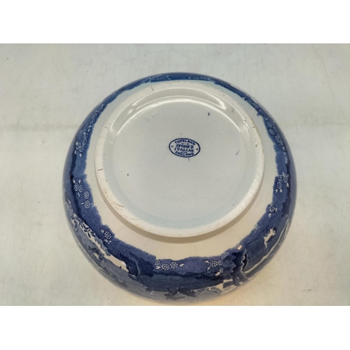 183 - Copeland Spode 'Blue Italian' Design Fruit Bowl. 10cm High, 22cm Diameter.