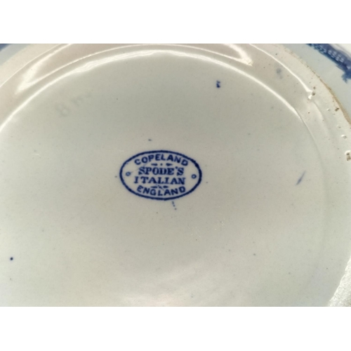 183 - Copeland Spode 'Blue Italian' Design Fruit Bowl. 10cm High, 22cm Diameter.