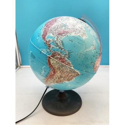 186 - Light Up Globe. 42cm Tall. W/O.