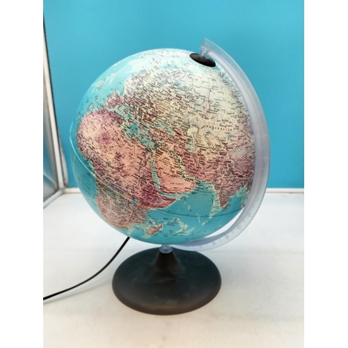 186 - Light Up Globe. 42cm Tall. W/O.