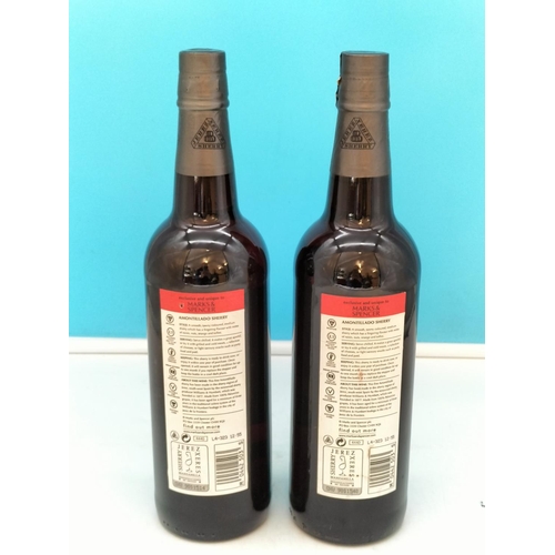 216 - 2 x New and Sealed 75cl Bottles of Jerez Xerez Sherry 'Amontillado Medium'.