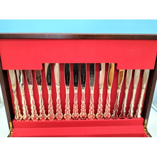 224 - Cased Oneida Silver Plate 60 Piece Cutlery Set in the 'Community' Design.