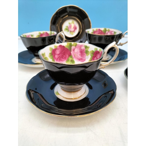 230 - Royal Albert 'Old English Roses' Design Cups (5) and Saucers (6).