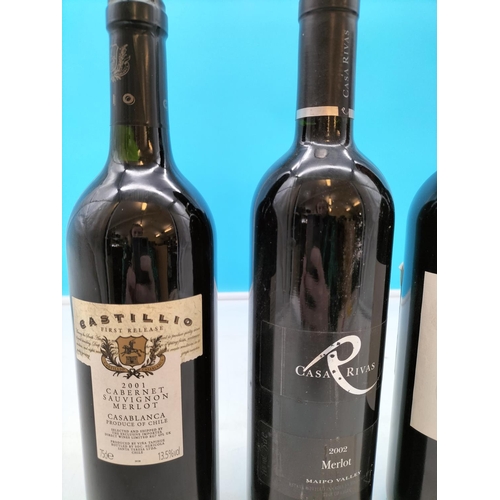 246 - 3 x New and Sealed 75cl/ml Bottles of Red Chilean Wine to include 2001 Castillo Cabernet Sauvignon M... 