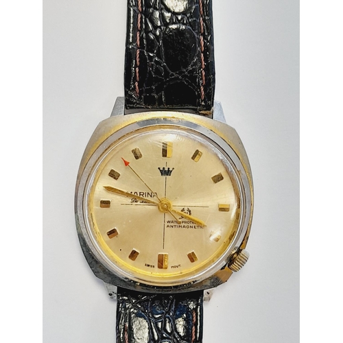 311 - Gent's 1970's Marina Manual Wind Wrist Watch W/O.