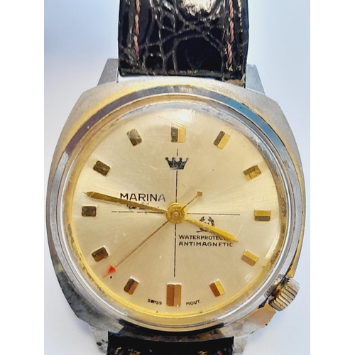 311 - Gent's 1970's Marina Manual Wind Wrist Watch W/O.