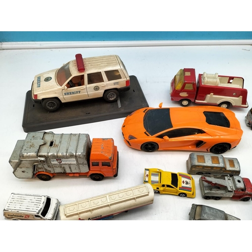 531 - Collection of Play Worn Model Cars to include Matchbox, Dinky and Tonka.