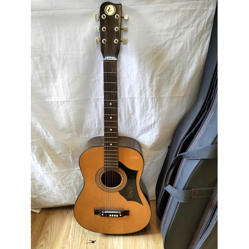 566 - Kay Model 260 Acoustic Guitar with Chord Guitar Case. Collection Only.