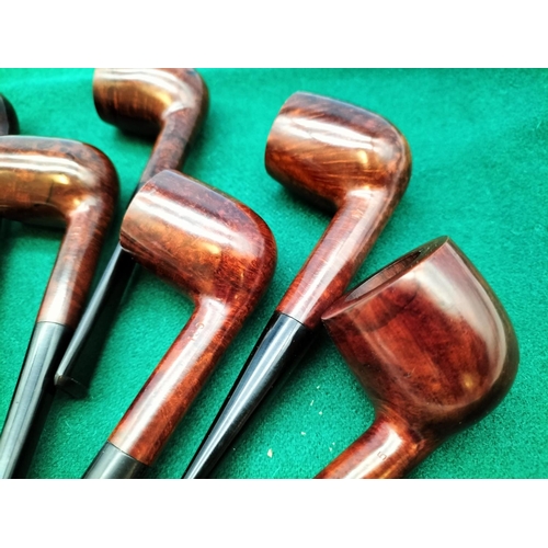 18 - Box of 9 Vintage New/Old Stock Clubman, London Made Briar  Pipes.