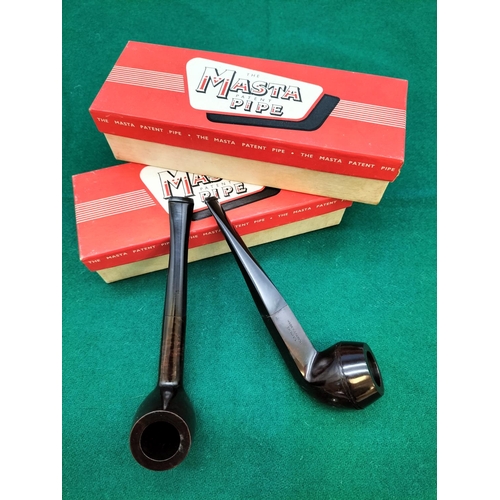 20 - New/Old Stock 2 x 1950's Bruyere Masta Patent Smoking Pipes, No 96F and No 193F. Both Boxed.