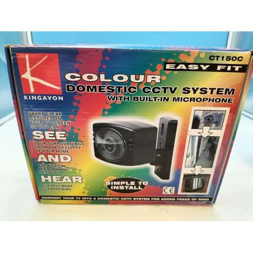 267 - Boxed and Unused Kingavon Easyfit Colour Domestic CCTV System with Built In Microphone.