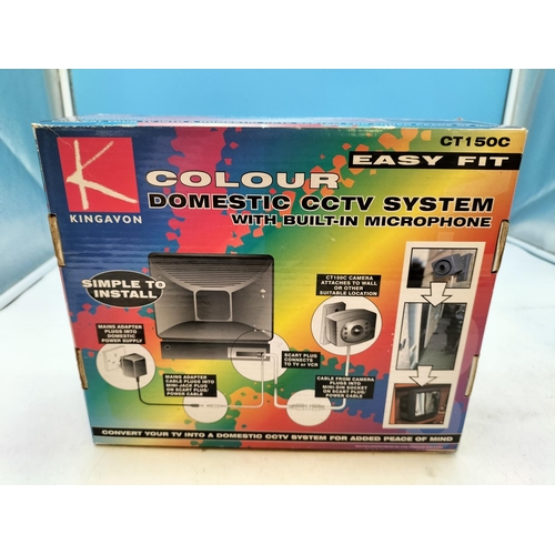 267 - Boxed and Unused Kingavon Easyfit Colour Domestic CCTV System with Built In Microphone.