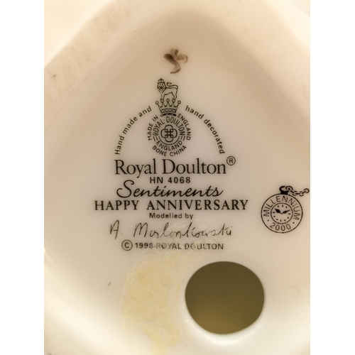 281 - Royal Doulton Figure 'Dinky Do' HN 2120 and Royal Doulton Sentiments 'Happy Anniversary' HN 4068. Ta... 