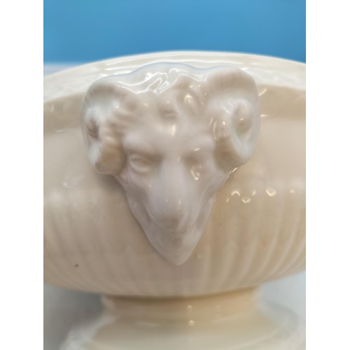 283 - Wedgwood Queensware 'Edme' Rams Head Bowl. Unmarked. 10.5cm High, 20.5cm Diameter.