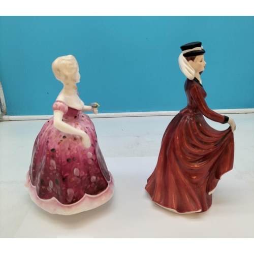 285 - Coalport Ladies of Fashion 'Rosemary' Figure plus Francesca China 'Lavinia' Figure by P Ansell.