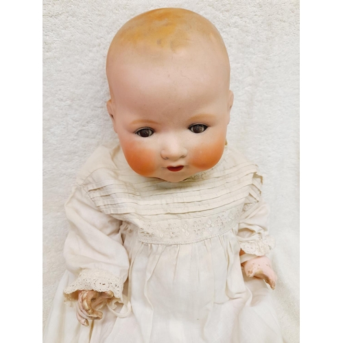 309 - Armand Marseille Bisque Head Doll  No 351/8k. 45cm Long. Missing a Finger.