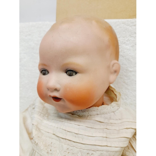 309 - Armand Marseille Bisque Head Doll  No 351/8k. 45cm Long. Missing a Finger.