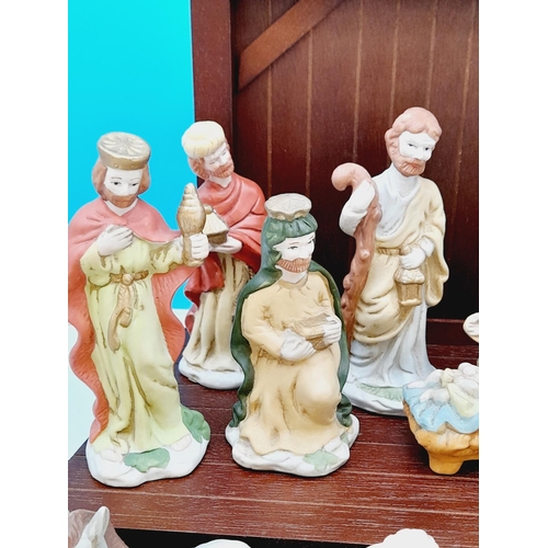 310 - Regency Fine Arts 11 Piece Boxed Nativity Set with Display.