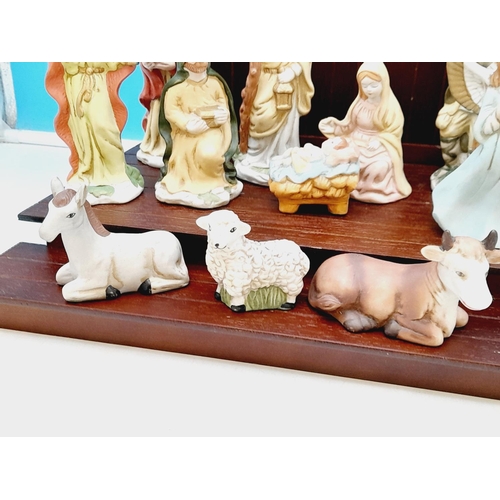 310 - Regency Fine Arts 11 Piece Boxed Nativity Set with Display.