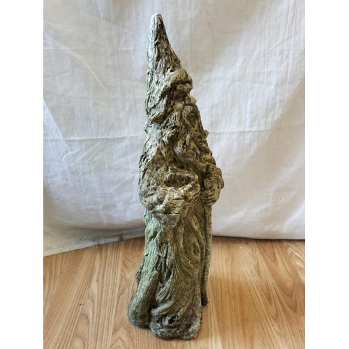 34 - Concrete Garden Statue of a Wizard. 53cm Tall. Collection Only.