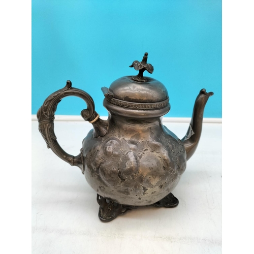 415 - Victorian Pewter Kettles (2). Tallest 25cm.