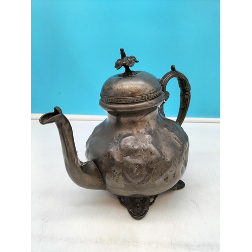 415 - Victorian Pewter Kettles (2). Tallest 25cm.