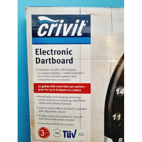 435 - Boxed Crivit Electronic Dartboard W/O.