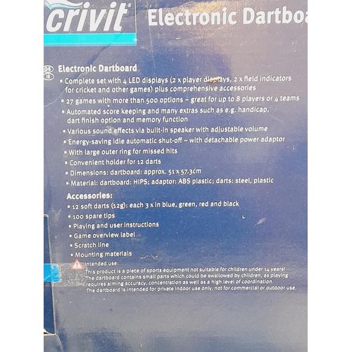 435 - Boxed Crivit Electronic Dartboard W/O.