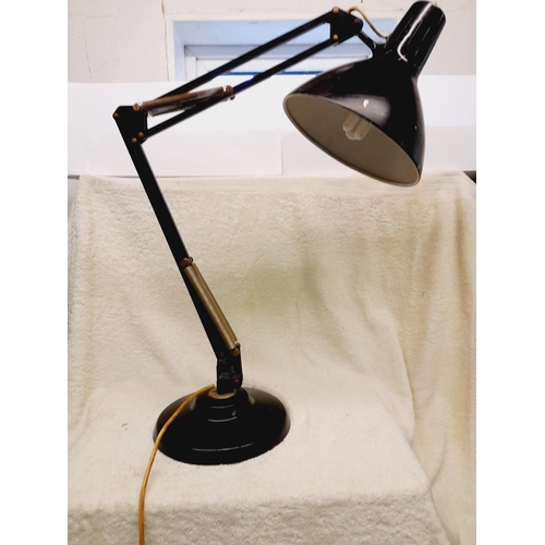 477 - Thousand and One Lamps Ltd Black Anglepoise Lamp. W/O. 70cm Tall.