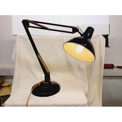 477 - Thousand and One Lamps Ltd Black Anglepoise Lamp. W/O. 70cm Tall.