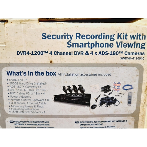 483 - Boxed Unused Swann Advanced Security Recording Kit with Smartphone Interaction. Untested.