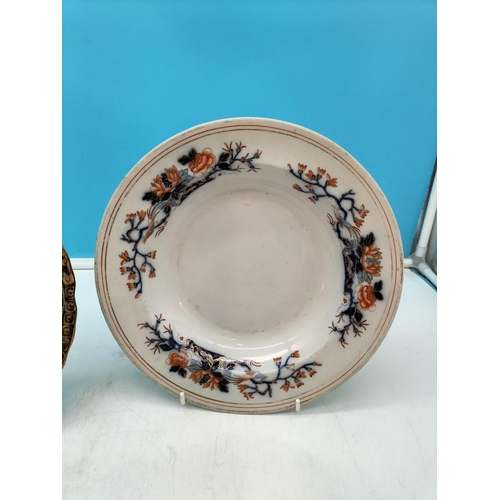 49 - Collection of Late 18th/Early 19th Century and Later Pottery to include Davenport Rimmed Bowls (1 A/... 