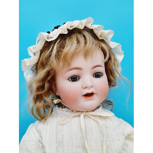 494 - K.R Simon & Halbig German Bisque Head Doll Model No 126. Moving Tongue and Eyes. Makes Noise.