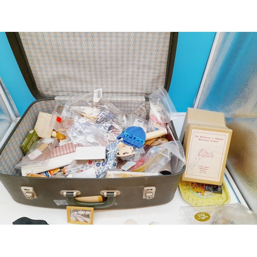 536 - Collection of Dolls House Furniture and Appliances in Suitcase.