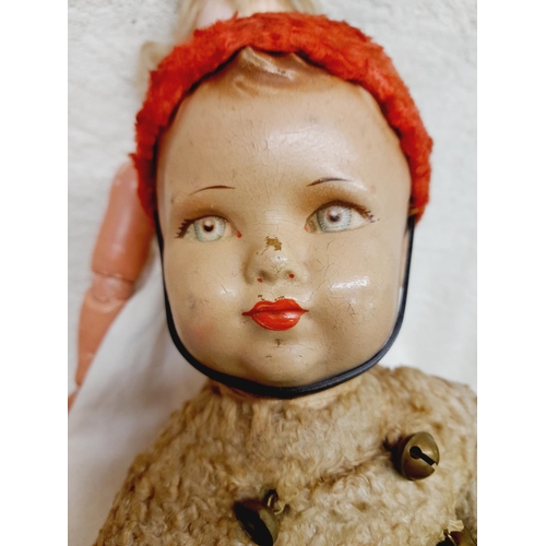 543 - Vintage Dolls (3) to include Small Victorian Bisque Head and Body Doll, 1920's Bisque Head Fabric Bo... 